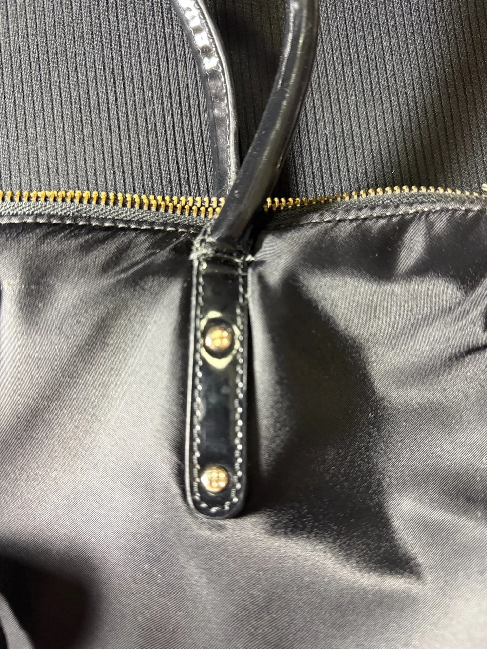 kate spade Black Nylon Laptop Tote with Gold Hardware